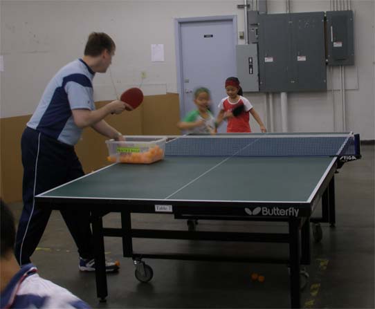 Sean teaching twins